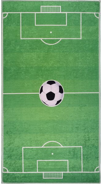 Zielony dziecięcy dywan do zabawy odpowiedni do prania 100x160 cm Soccer Time – Vitaus