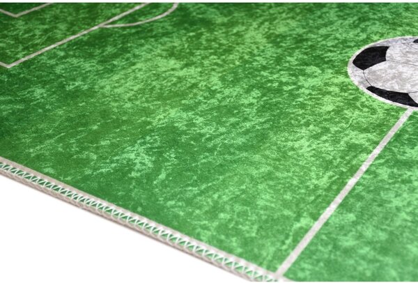 Zielony dziecięcy dywan do zabawy odpowiedni do prania 100x160 cm Soccer Time – Vitaus