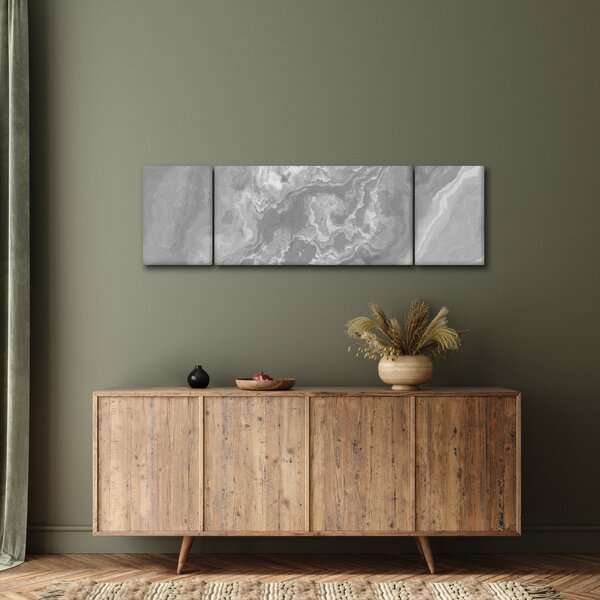 Obraz - Marmur w czerni i bieli (170x50 cm)