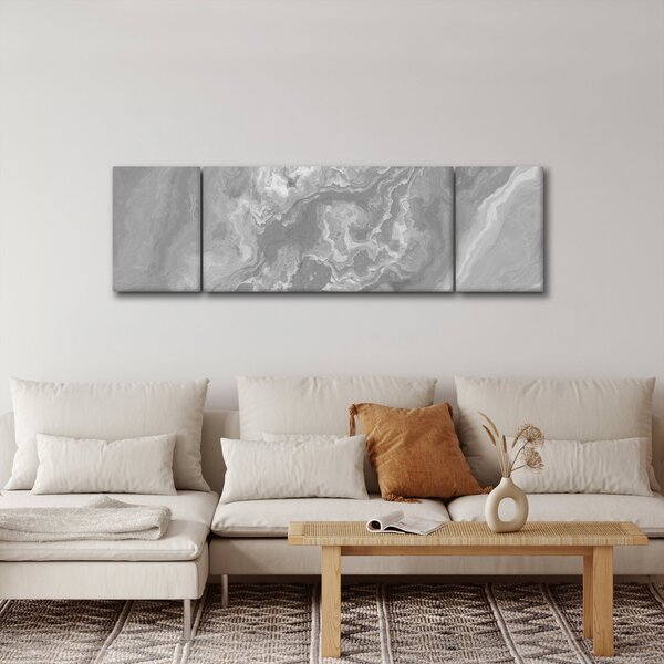 Obraz - Marmur w czerni i bieli (170x50 cm)