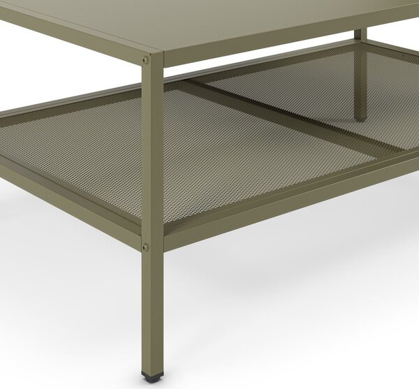 Zielony metalowy stolik 60x100 cm Fayna – Marckeric