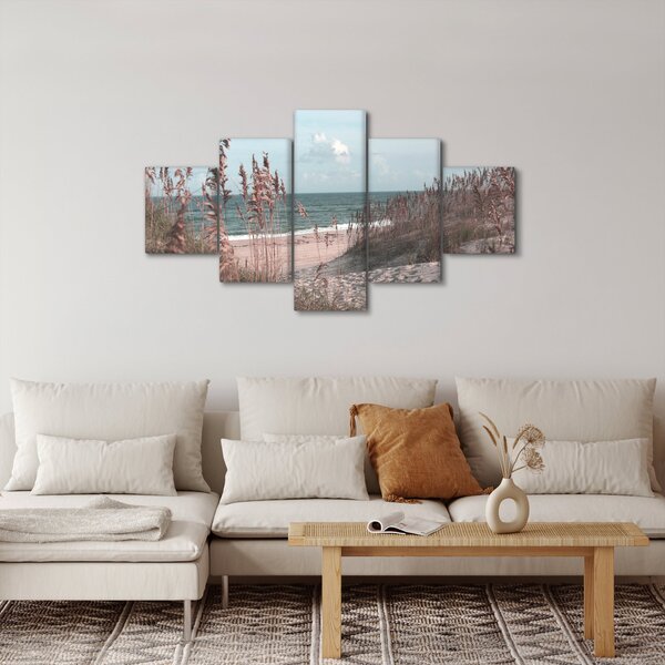 Obraz - Różowa plaża (125x70 cm)
