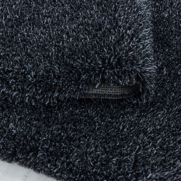Antracytowy dywan 80x150 cm Fluffy – Ayyildiz Carpets
