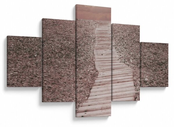 Obraz - Plaża żwirowa (125x70 cm)