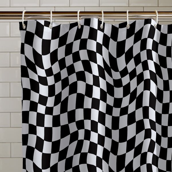 Zasłona prysznicowa 180x180 cm Checkerboard – Catherine Lansfield