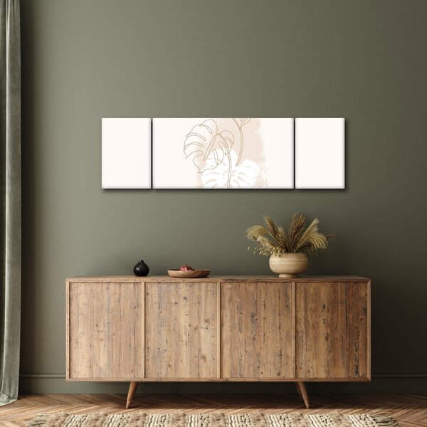 Obraz - Line art monstera N⁰1 (170x50 cm)