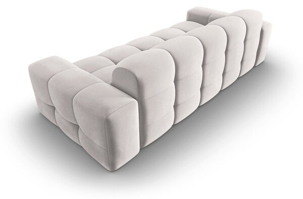 Jasnoszara aksamitna sofa 222 cm Kendal – Micadoni Home