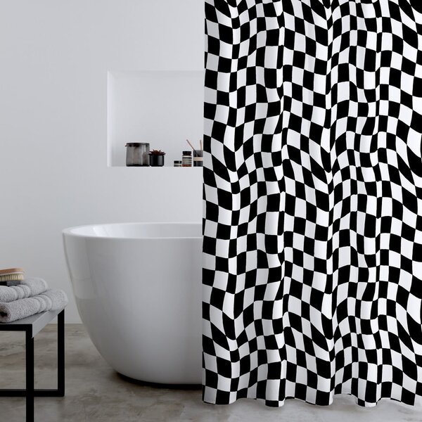 Zasłona prysznicowa 180x180 cm Checkerboard – Catherine Lansfield