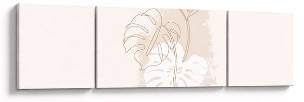 Obraz - Line art monstera N⁰1 (170x50 cm)