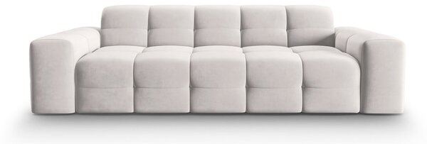 Jasnoszara aksamitna sofa 222 cm Kendal – Micadoni Home