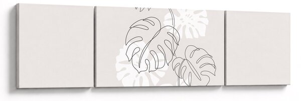 Obraz - Line art monstera N⁰3 (170x50 cm)