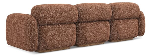 Pomarańczowa/brązowa sofa modułowa 270 cm Ailani – Makamii