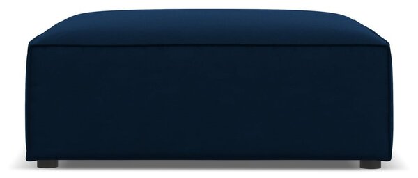 Ciemnoniebieski aksamitny podnóżek Jodie – Micadoni Home