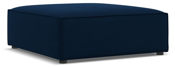 Ciemnoniebieski aksamitny podnóżek Jodie – Micadoni Home