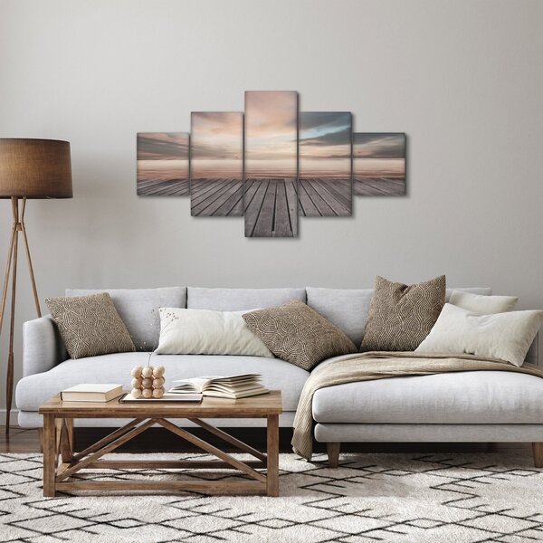 Obraz - Molo o zachodzie słońca (125x70 cm)