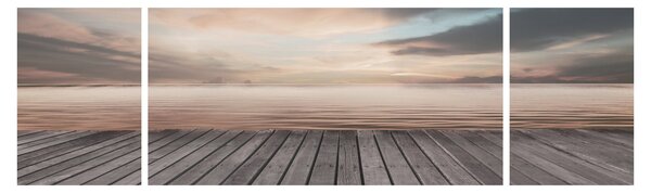 Obraz - Molo o zachodzie słońca (170x50 cm)