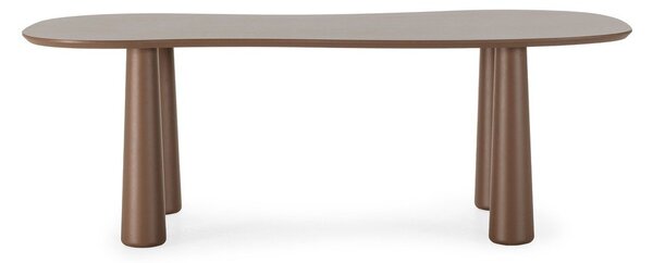 Brązowy stolik z blatem z drewna sosnowego 110x220 cm Nahia – MOME