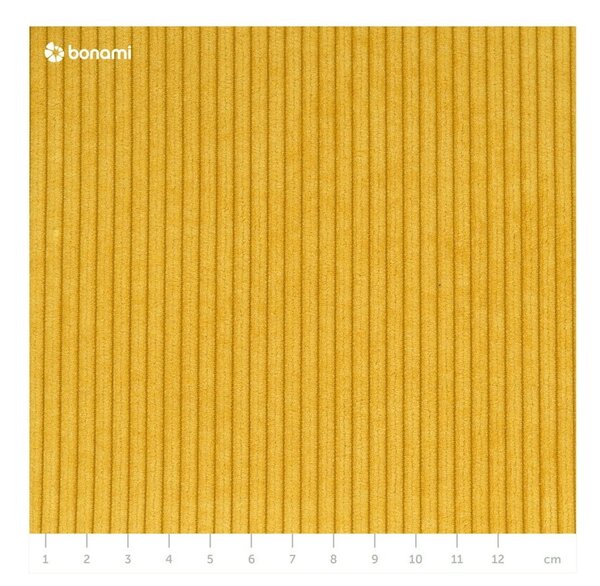 Żółta sztruksowa rozkładana sofa 244 cm Base – Karup Design