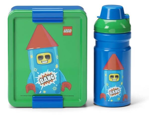 Pojemnik śniadaniowy dla dzieci z butelką Rocket – LEGO®