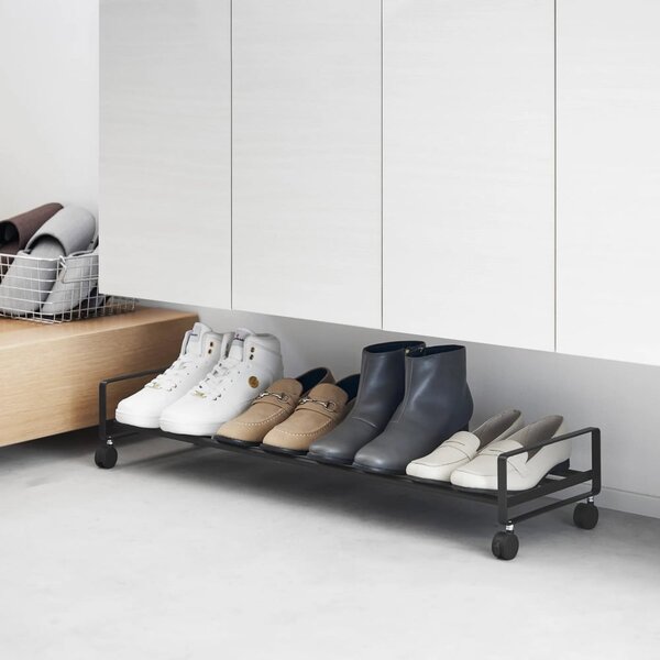 Czarny metalowy regał na buty 83,5x14,5x27,5 cm Tower – YAMAZAKI