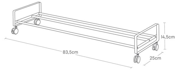 Czarny metalowy regał na buty 83,5x14,5x27,5 cm Tower – YAMAZAKI