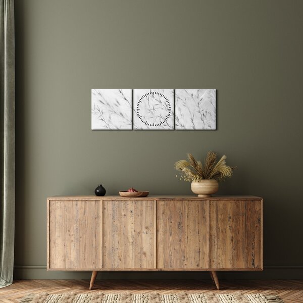 Obraz - Trawa pampasowa N⁰2 (z zegarem) (90x30 cm)