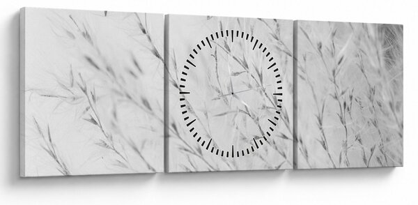 Obraz - Trawa pampasowa N⁰2 (z zegarem) (90x30 cm)