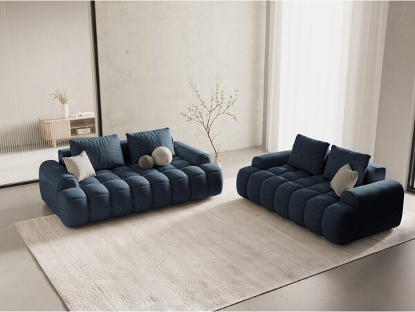 Ciemnoniebieska sofa 200 cm Linz – Cosmopolitan Design