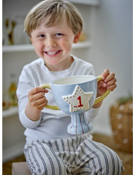 Ceramiczna ręcznie malowana osłonka na doniczkę Trophy – Bloomingville Mini