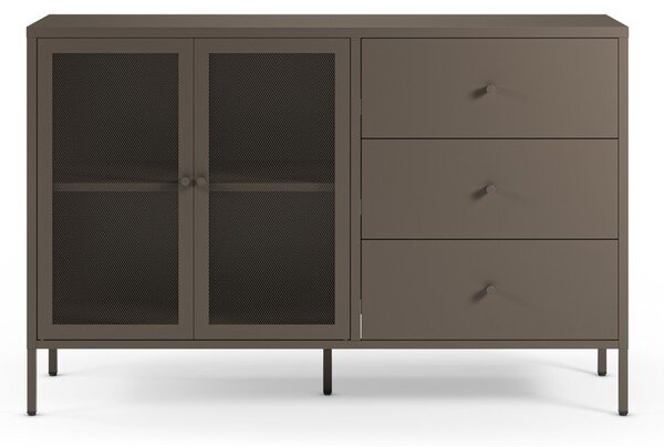 Szara metalowa komoda 140x90x40 cm Fayna – Marckeric