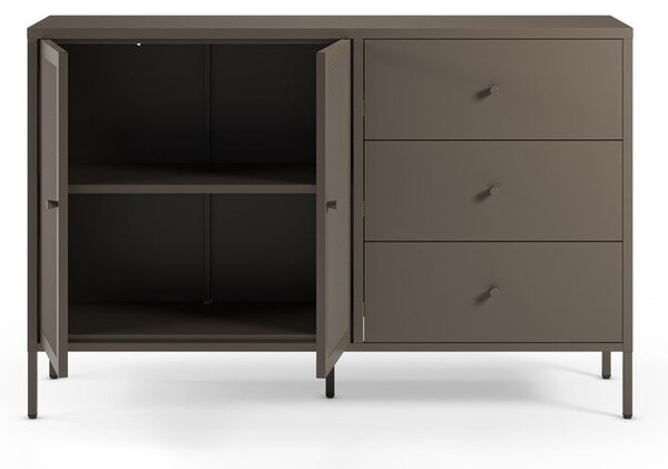 Szara metalowa komoda 140x90x40 cm Fayna – Marckeric
