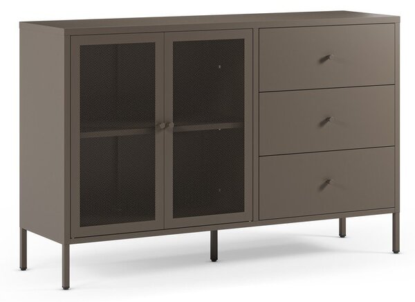 Szara metalowa komoda 140x90x40 cm Fayna – Marckeric
