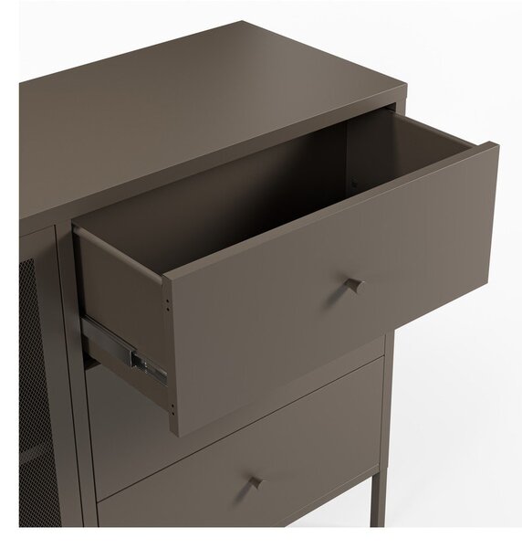 Szara metalowa komoda 140x90x40 cm Fayna – Marckeric
