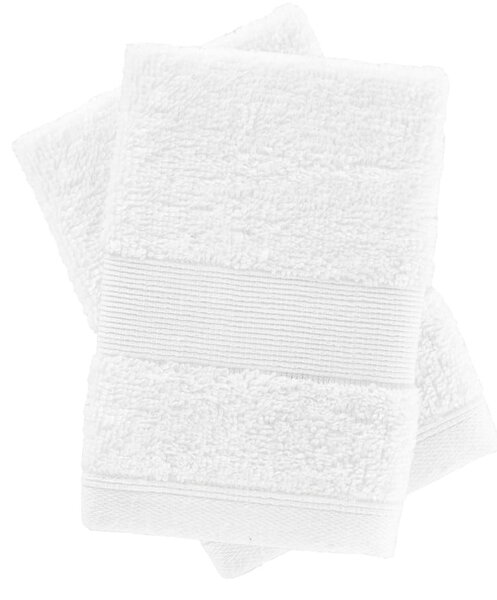 Białe bawełniane ręczniki frotte zestaw 2 szt. 30x30 cm Anti-Bacterial – Catherine Lansfield