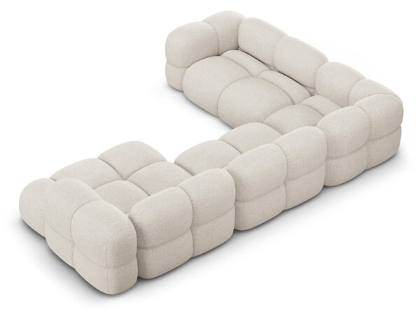 Beżowy narożnik (lewostronny/w kształcie litery U) Loretto – Cosmopolitan Design