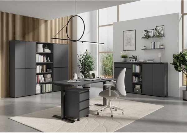 Antracytowa szafka 81x120 cm Bedano – Germania