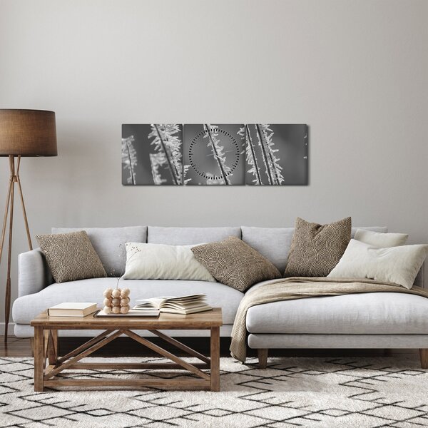 Obraz - Mroźne zimno (z zegarem) (90x30 cm)