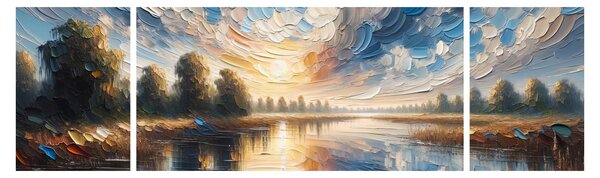 Obraz - Obraz słońca nad wodą (170x50 cm)