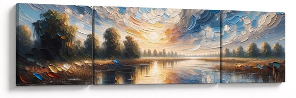 Obraz - Obraz słońca nad wodą (170x50 cm)