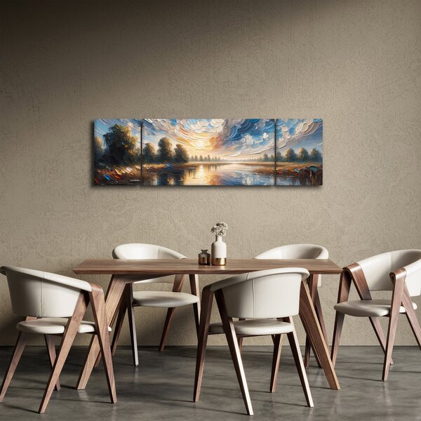 Obraz - Obraz słońca nad wodą (170x50 cm)