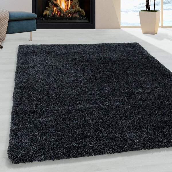 Antracytowy dywan 80x150 cm Fluffy – Ayyildiz Carpets