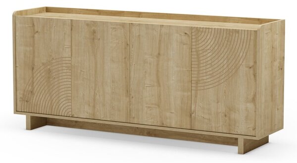 Komoda w dekorze dębu w naturalnym kolorze 180x80x40 cm Daira – Marckeric