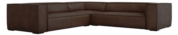 Ciemnobrązowy skórzany narożnik (róg zmienny) Madame – Windsor & Co Sofas
