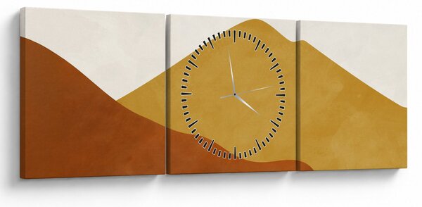 Obraz - Góry akwarelowe N⁰1 (z zegarem) (90x30 cm)