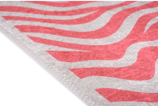 Różowy dywan odpowiedni do prania 60x100 cm Red Zebra – Vitaus