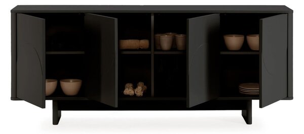 Czarna komoda 180x75x40 cm Solei – MOME