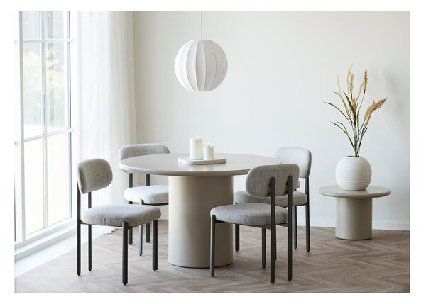 Biała lampa wisząca z tekstylnym kloszem ø 40 cm Coventry – House Nordic