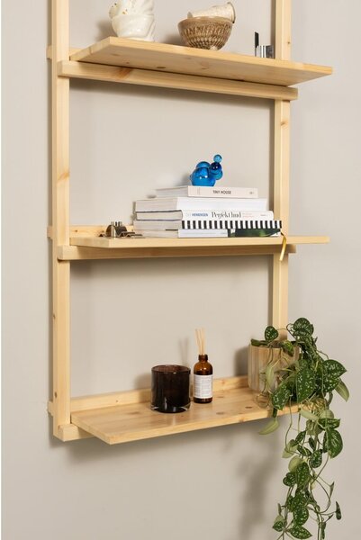 Regał ścienny z litego drewna sosnowego w naturalnym kolorze 66x127 cm Groove – Karup Design