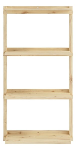 Regał ścienny z litego drewna sosnowego w naturalnym kolorze 66x127 cm Groove – Karup Design