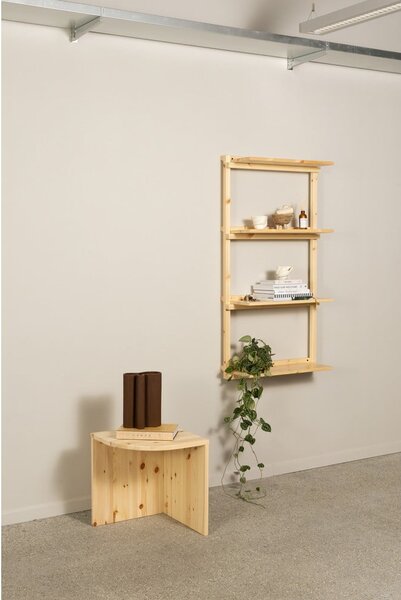 Regał ścienny z litego drewna sosnowego w naturalnym kolorze 66x127 cm Groove – Karup Design